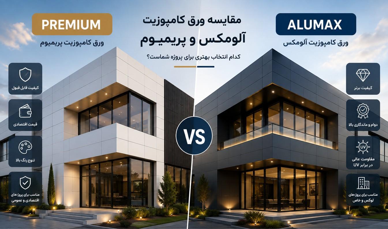مقایسه ورق کامپوزیت الومکس و پرمیوم